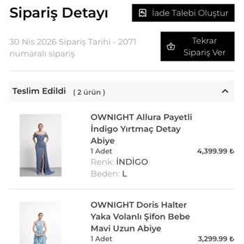 Gönderilmeyen Elbise İçin İade Talebi Ve Cevapsız İletişim