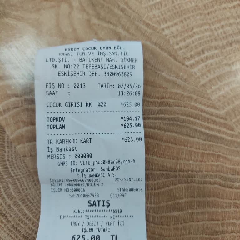 Kirpi Çocuk Ve Aile Eğlence Merkezi  Kartla Ödeme İçin Fazla Ücret Talebi Hukuka Aykırı
