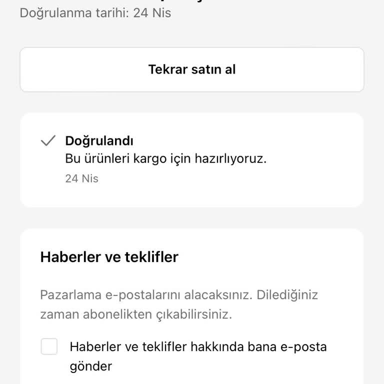 Siparişim Hazırlanıyor Aşamasında Kalmış, Kargo Ve İletişim Yok