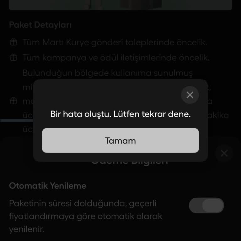 Süper Paket Satın Alma Hatası Ve Destek Yanıtsızlığı
