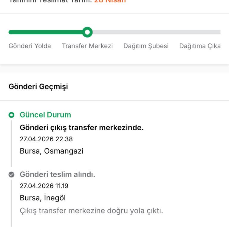 Teslim Süresi Aşılmış Ve Ürün Transfer Merkezinde Kayıp