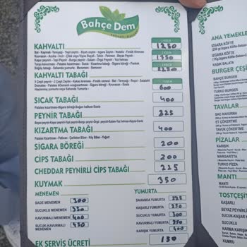 Bahçe Dem Ek Hizmet Adı Altında Ücret Alınması