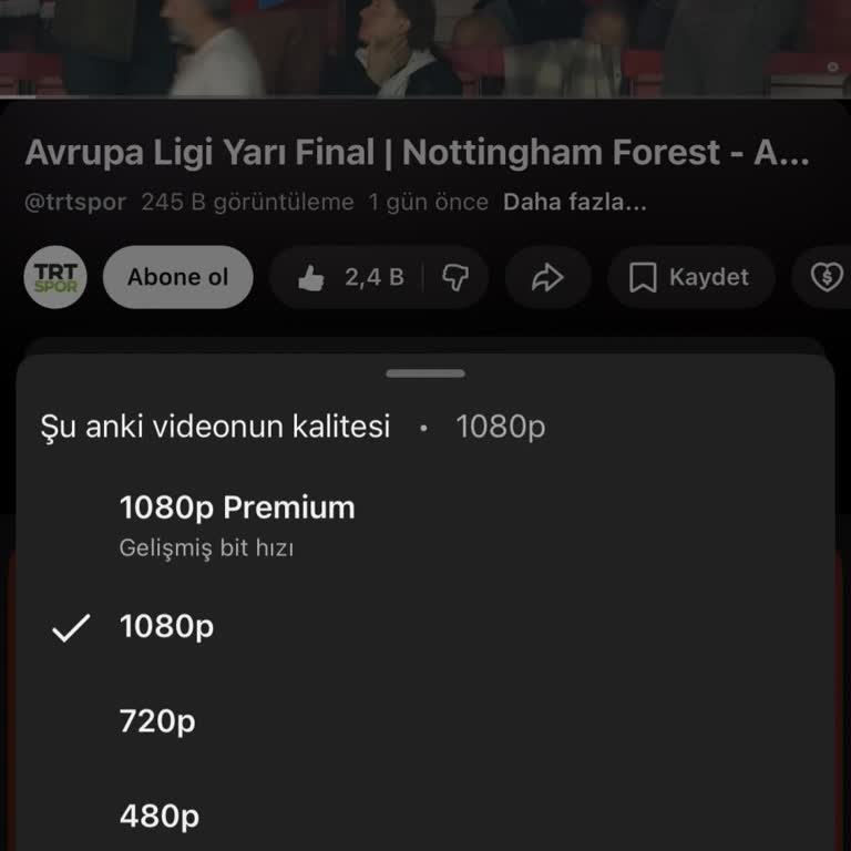 İPhone 15 Pro Max'te YouTube Uygulamasının Yüksek Çözünürlükte Görüntü Kalitesi Sorunu