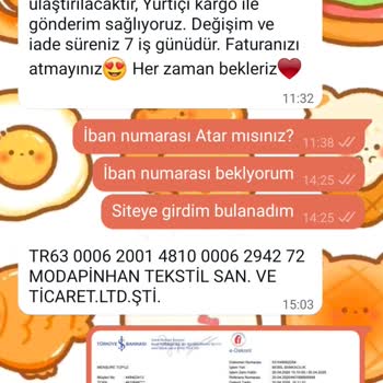 IBAN Ödemeli Sipariş Teslim Edilmedi Ve İade Gelmedi