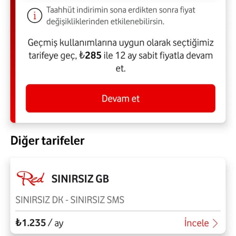 Sadakatime Uygun Olmayan Aşırı Fiyatlı Yenileme Teklifi