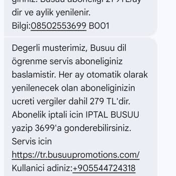 İzinsiz Başlatılan Busuu Premium Aboneliği Ve 279 TL Ücret İadesi