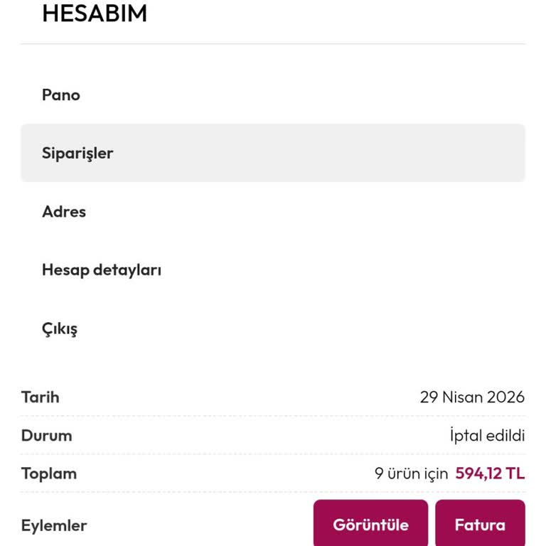Simpaş Toptan Sipariş İptali ve Ödeme İadesi Sorunu