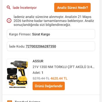 Şarjlı Somun Makinesinde Güç Sorunu Ve Uzayan İade Süreci