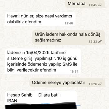 İade Ücretimin Gecikmesi Ve Müşteri Hizmetlerinin Geçiştirmesi