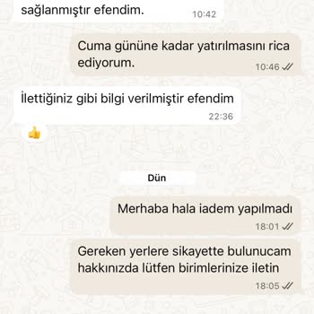 İade Ücretimin Gecikmesi Ve Müşteri Hizmetlerinin Geçiştirmesi