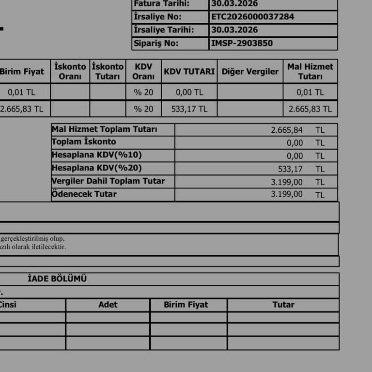 İtopya'dan Aldığım Mikrofonun İadesi Ve Kredi Kartı İadesi Yapılmadı