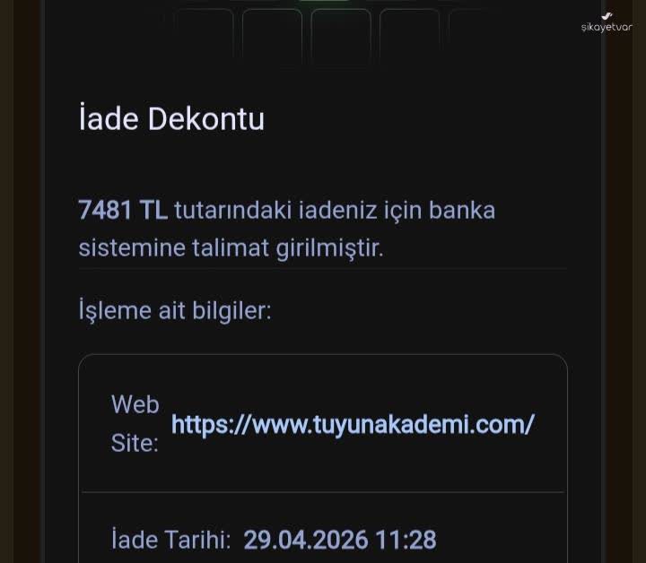 Tuyun Akademi Mentör Değişikliği Ve İletişimsizlik Nedeniyle