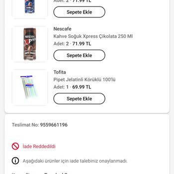 Yanlış Ürün Gönderimi, Eksik Teslimat Ve İade Reddi
