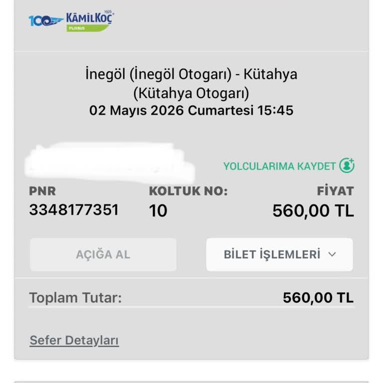 Uyarı Almadan Sefer İptali İade Ve Müşteri Hizmetleri Sorunu