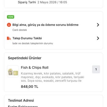 Anında İptal Talebine Rağmen Sipariş İptal Edilmedi Ve 848 TL Kesildi, İade Talep Ediliyor