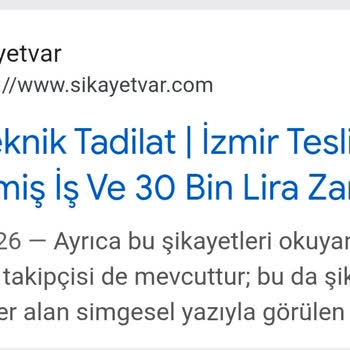 Kaya Teknik İzmir'de 80 Bin TL'lik Tadilat İşinin Tamamlanmaması Ve Sahte Sosyal Medya Hesapları