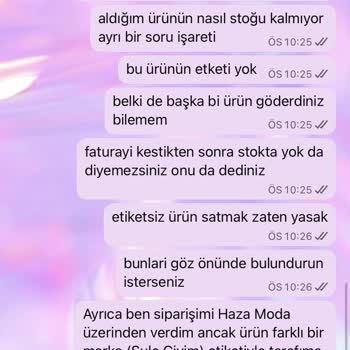 Yanlış Beden Ve Etiketsiz Defolu Ürün Gönderimi, İade Sürecinde Güvensizlik