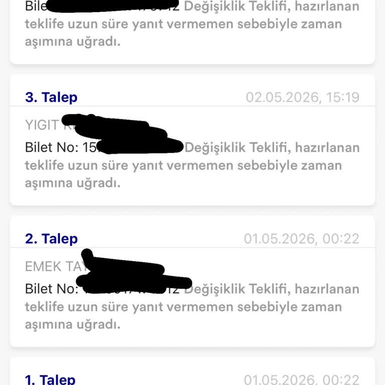 Turna.com Müşteri Hizmetlerinin Yetersizliği Ve Uçuş İptalinde Ücretsiz Değişiklik Teklifi Gelmemesi