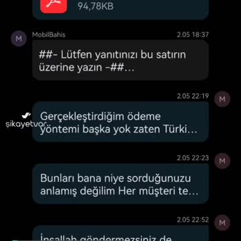 Mobilbahis Tarafından Ödeme Yapılmaması