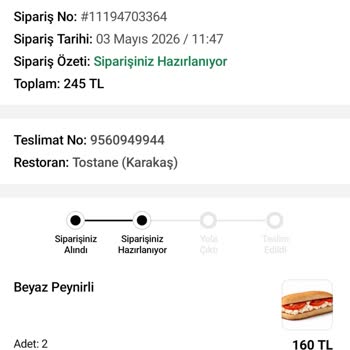 Trendyol Yemek’te Teslim Edilmeyen Tosthane Siparişi Ve Geri Ödeme Sorunu