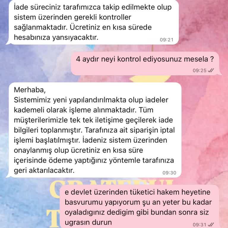 Magnet Bastır Üzerinden Sipariş Verilen Hesabın Teslimat, İade Ve Yorum Engelleme Sorunu
