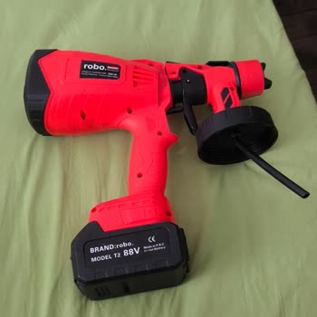 Robo Şarjlı Boya Tabancası 88V Reklamı Yanıltıcı, Batarya 21V