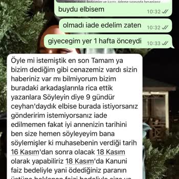Ürün Gönderilmedi Ve İade Faizi Uygulanmadı