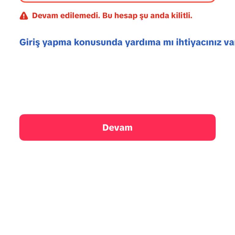 TikTok Ticari Hesabım Bildirim Almadan Kilitlendi