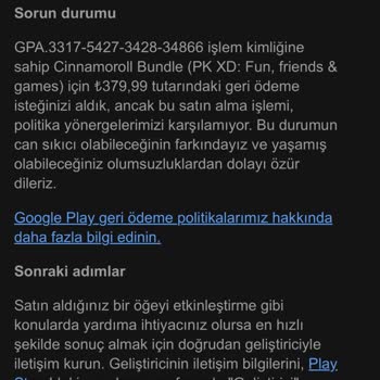 Google Play’de Çocuğumun İzinsiz Harcamalarına İade Reddedildi