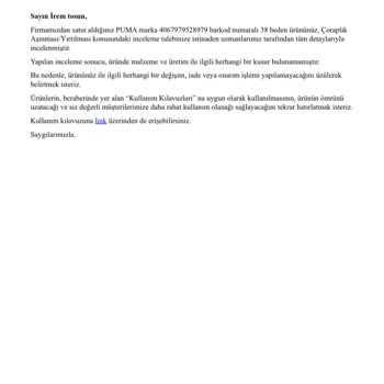 Ayakkabının Tabanda Delinmesi Ve Üretim Hatası Reddi