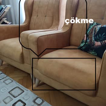 İstikbal Tekli Koltukta Desen Hatası Ve Tamirde Oluşan Ağır Hasar
