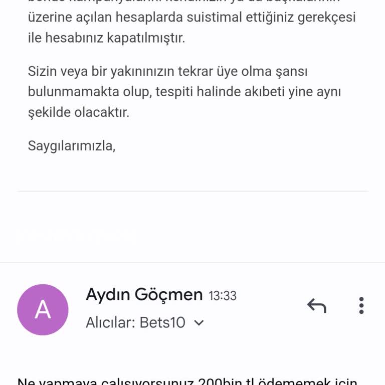200 Bin TL Kazandıktan Sonra Hesabım Açıklama Olmadan Kapatıldı