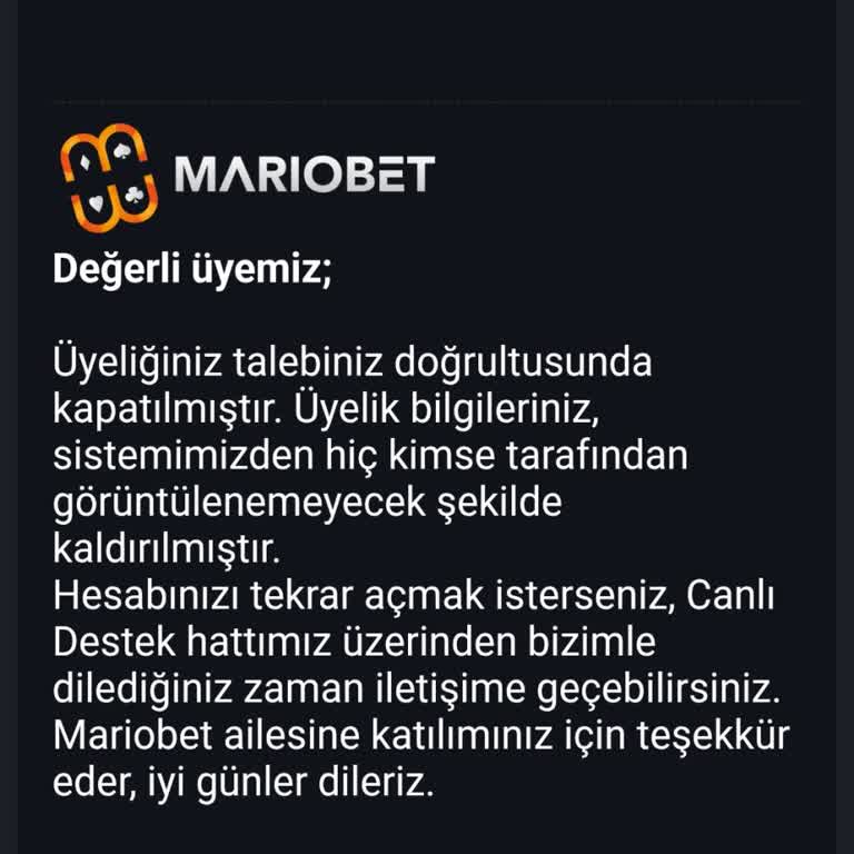 Mariobet Üyeliği Bilinçli Olarak Kapatılmıyor Ve Tekrar Açılıyor