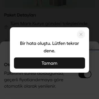Kart Hatası Nedeniyle Pakete Erişilemiyor Ve Sürüş Durduruldu