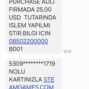 Steam Üzerinden Yetkisiz Kart Harcamaları Ve Geri Ödeme Talebi