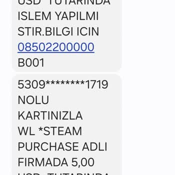 Steam Üzerinden Yetkisiz Kart Harcamaları Ve Geri Ödeme Talebi