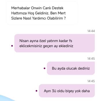 FreeSpin Sözünü Tutmayan Onwin Ve Görmezden Gelen Destek