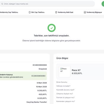 EasyCep Telefon Satışı İçin Ödeme Yapmıyor Ve Müşteri Hizmetleri Cevapsız