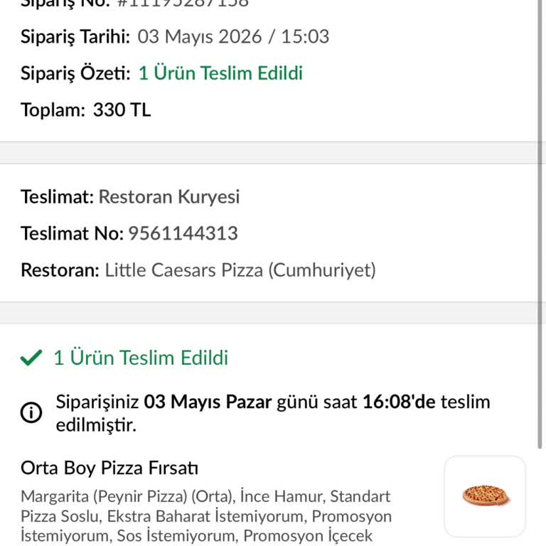 Teslimat Gecikmesi Ve Soğuk Pizza Müşteri Memnuniyeti Tehlikede