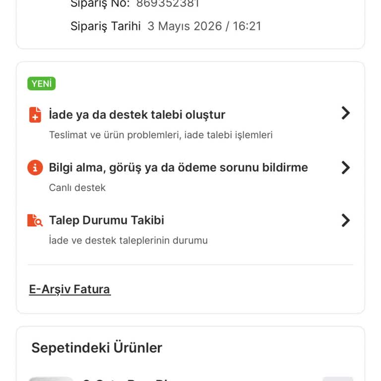 Teslim Edildi Olarak Görülen Pizza Siparişim Gelmedi Ve İade İstiyorum