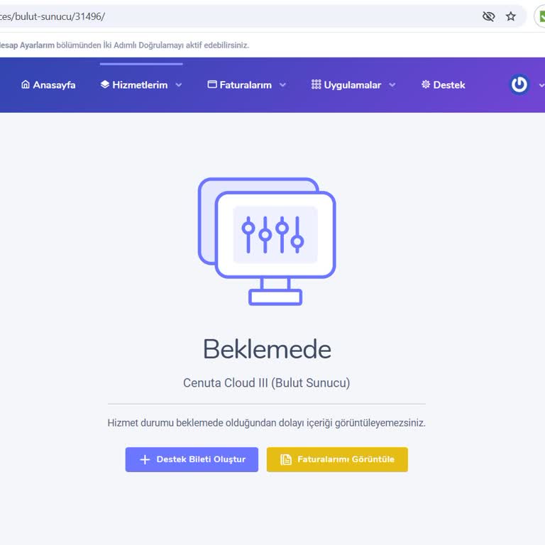 Bulut Sunucum Aktif Değil, Destek Cevapsız