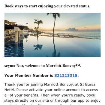 Marriot Bonvoy Adına Bilgim Dışı Bir E-posta Gönderilmiş