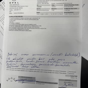 Vites Geçiş Sorunları Ve Garanti Dışı Ücret Talebiyle Opel Neskar’dan Memnuniyetsizlik