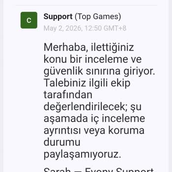 Evony Aile Hesaplarına Haksız Kalıcı Ban Ve Açıklama Talebi
