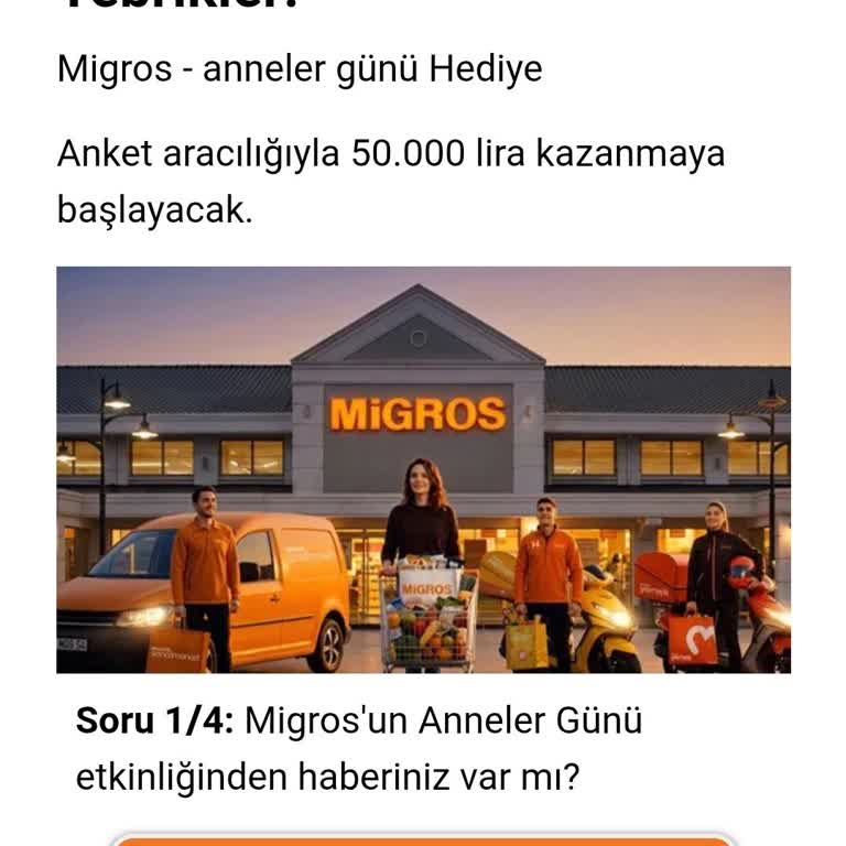Migros Adı Kullanılarak Gönderilen Sahte WhatsApp Linki Ve Telefon Numaramın Kötüye Kullanılması