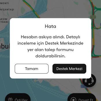 Sürücü hesabının askıya alınması ve yeniden aktif edilmesi talebi