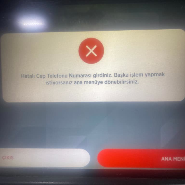 ATM'de Telefon Numarası Hatası Nedeniyle Başvuru Bedeli Çekilemedi