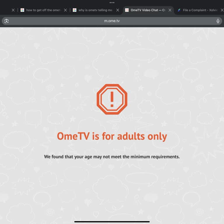 I Face OmeTV Age Ban Error After Logging Into Wrong Account on iPad