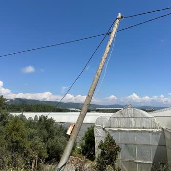 Manavgat’ta Çürük Elektrik Direği Değiştirilmedi