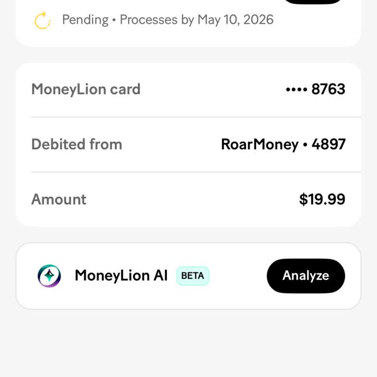 Nebula DG Charged $49.99 on MoneyLion Card